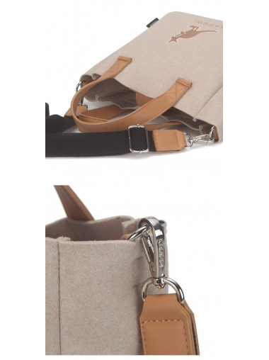Kangol Filco Felt Tote Bag- Light Beige 3833